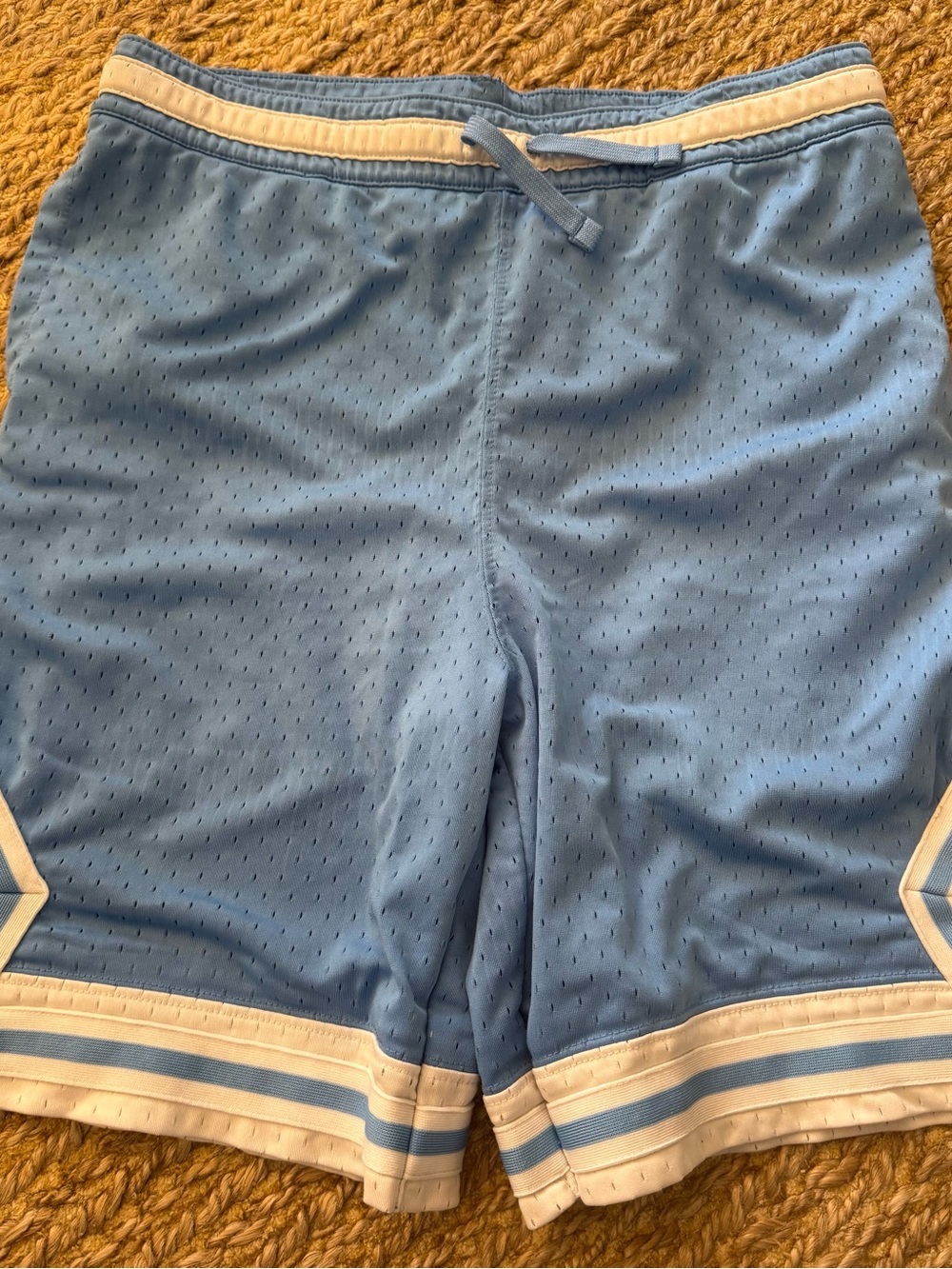 Jordan Dri-Fit Diamond Big Boys Light Blue Drawstring Athletic Shorts Size XL